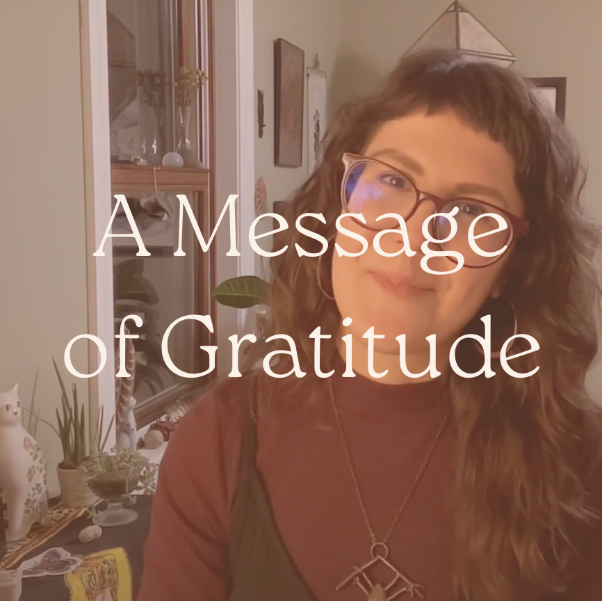 A Message of Gratitude