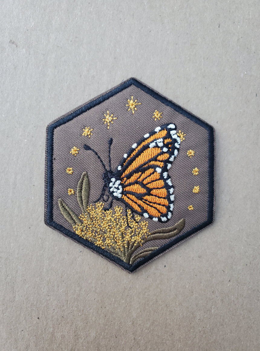 Monarch Butterfly Embroidered Patch — Iron On – Paddy's Patches
