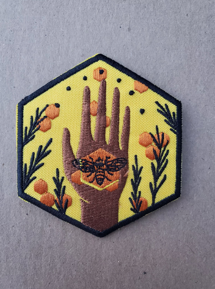 Embroidered Endangered Pollinator Iron-On Patches