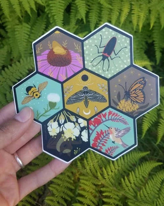 Vinyl Sticker: Endangered Pollinator Series / Large Bumper Sticker