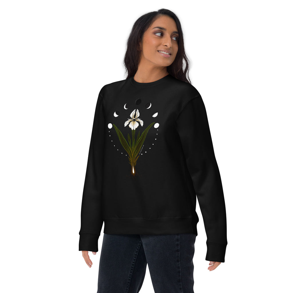 Iris Awareness – Unisex Premium Sweatshirt - Cyclical Roots & Cycles Journal – Healing tools for radicle self-awareness & collective wellbeing