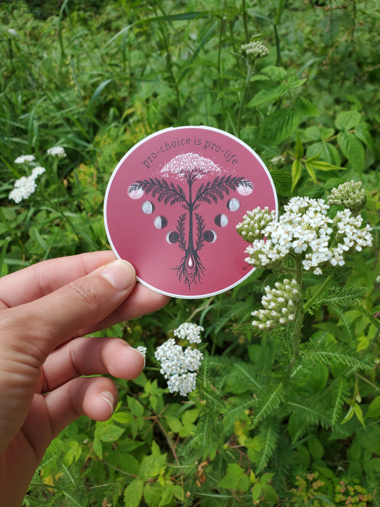 Choice Fundraiser Vinyl Sticker - Cycles Journal – Healing Tools for Witches, Women & Womb-Holders