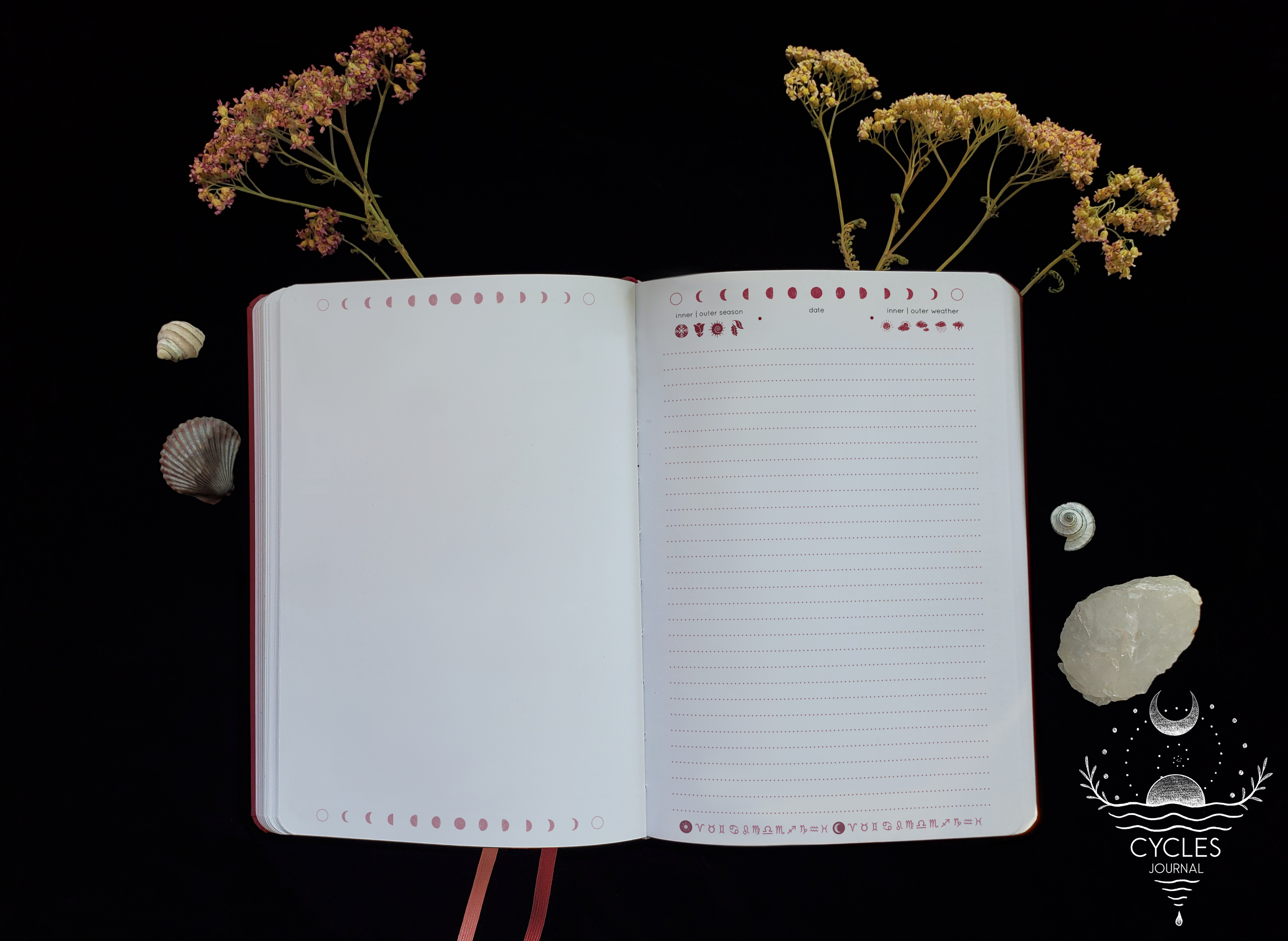 Cycles Notebook – A Blank & Lined Tracking Journal for Expansion - Cycles Journal – Healing Tools for Witches, Women & Womb-Holders