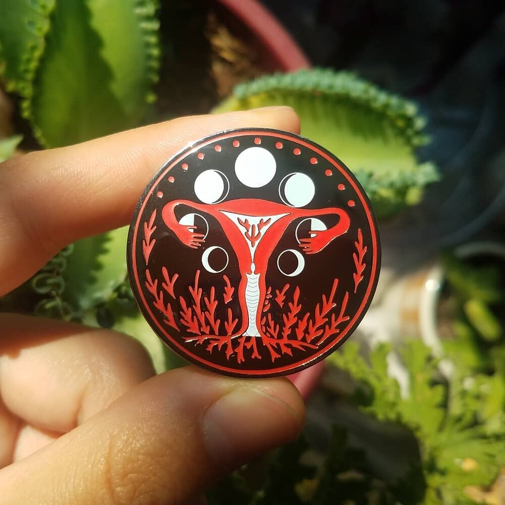 Wholesale – Moon Cycles Hard Enamel Pin - Cycles Journal – Healing Tools for Witches, Women & Womb-Holders