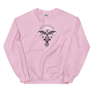 Fundraiser: Pro-Choice Unisex Sweatshirt - Cycles Journal – Healing Tools for Witches, Women & Womb-Holders